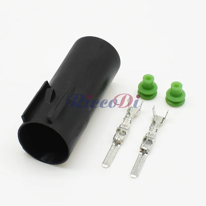2-Pin Automotive Sensor Connector 6189-0156 — Female & Male Set for Oil Pressure, Knock & Coolant Sensors