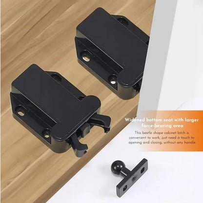 10/1Sets Non-Magnetic Touch Latch Cabinet Door Catch Push To Latch and Unlatch Furniture Cupboard Wardrobe Drawer Accessories