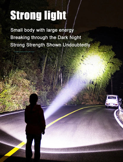 High Quality 3*SST20 LED Flashlight Built-in Battery USB Rechargeable Pen Clip Head Flashlight Waterproof Camping Hiking Torch