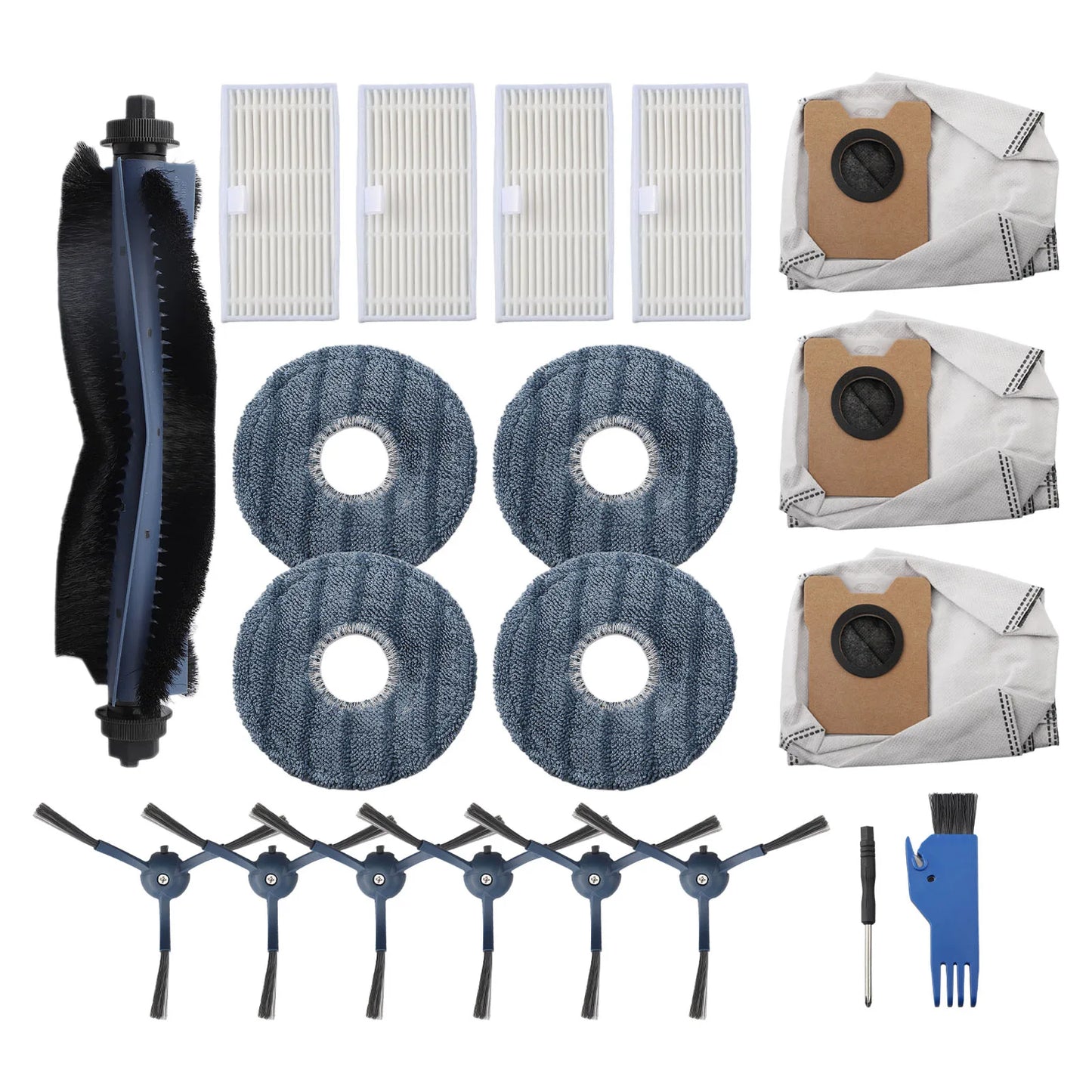 Home Maintenance As Shown Robot Vacuum Components Large Capacity Dust Bags For Disposal Replacement Brush Kit Sturdy Dust Bags
