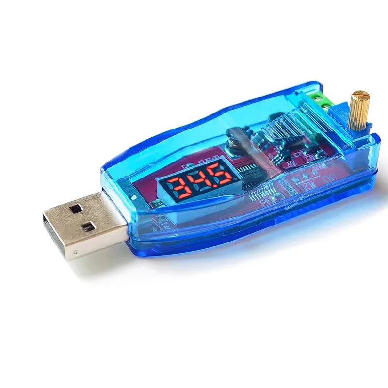 DC-DC USB Adjustable Step-Up/Step-Down Power Supply Voltage Regulator Module with Red Display