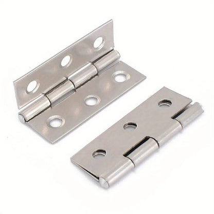 10pcs Stainless Steel Door Hinges for Cabinet & Furniture