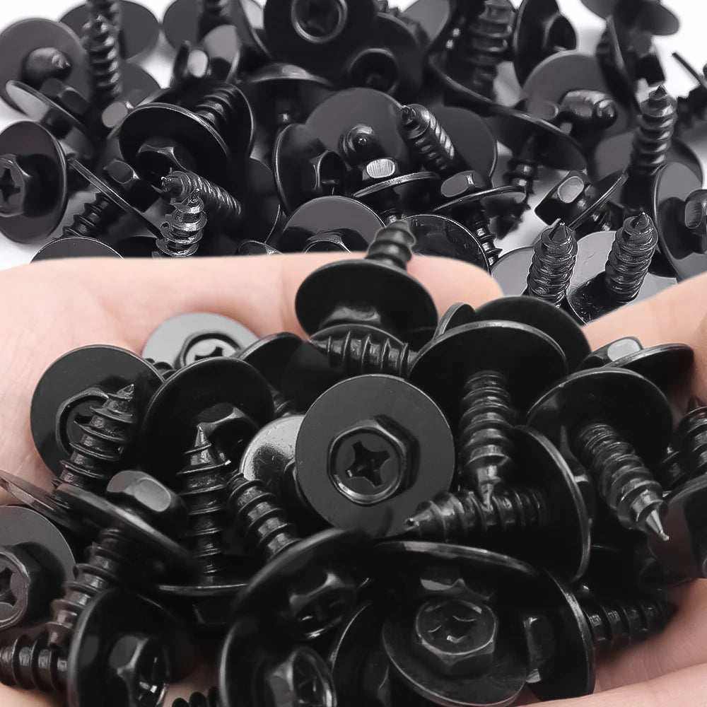 Automotive Hexagonal Self-tapping Screws Fender Splash Guard Rivet Clips 20x24mm 10-50pcs