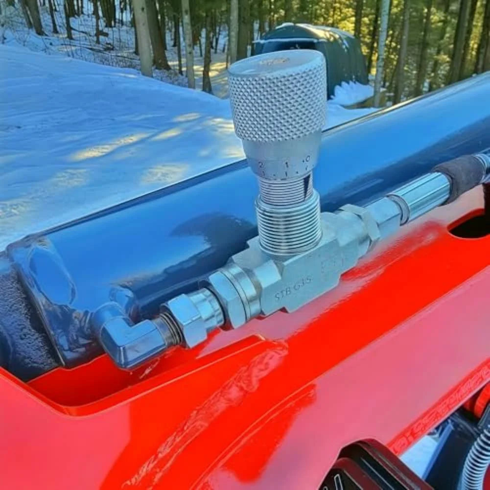 Two Way Throttle Valve with 08L Connector for Hydraulic and Pneumatic Circuits Carbon Steel Construction with NPT Female Thread