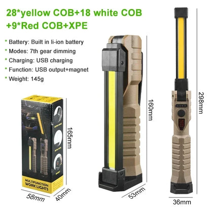 Portable Folding COB XPE LED Work Light Rechargeable Inspection Lamp