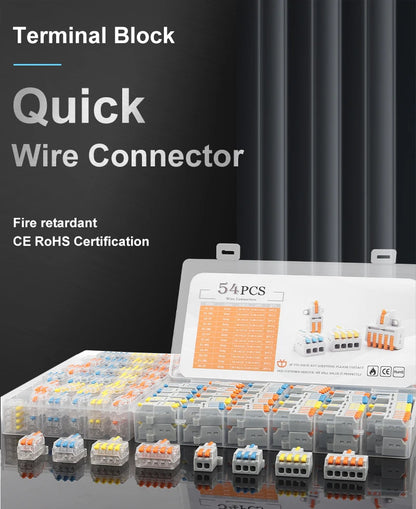 3/4/5/6 Pin 1 in Multiple Out Quick Wire Connectors Compact Cable Splitter Push-in Electrical Lever Terminal Block 213 214 215