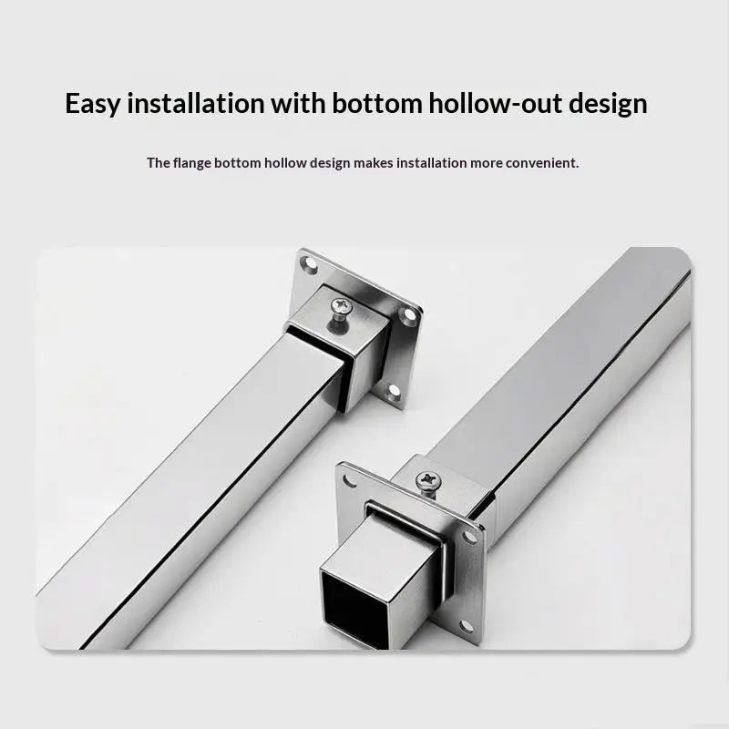 Flange Base Stainless Steel Square Tube Connector 25/30/35mm Corner Joint