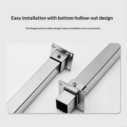 Flange Base Stainless Steel Square Tube Connector 25/30/35mm Corner Joint