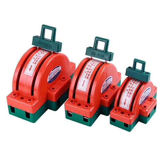 32A 63A 100A DPDT Cutter Safety Disconnect Switch  2 Pole Double Throw Knife Disconnect Switch Power Disconnect Switch