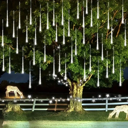 USB Powered LED Meteor Shower Rain Lights for Christmas New Year Decoration Garden Street Party Lighting