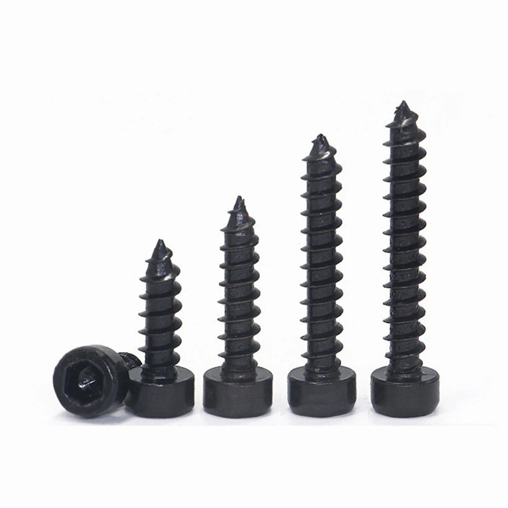 32pcs Cap Head Self Tapping Screw 35mm Hex Hexagon Cap Head Self Tapping Screw 8.8 Gradese Carbon Steel For Home Furniture