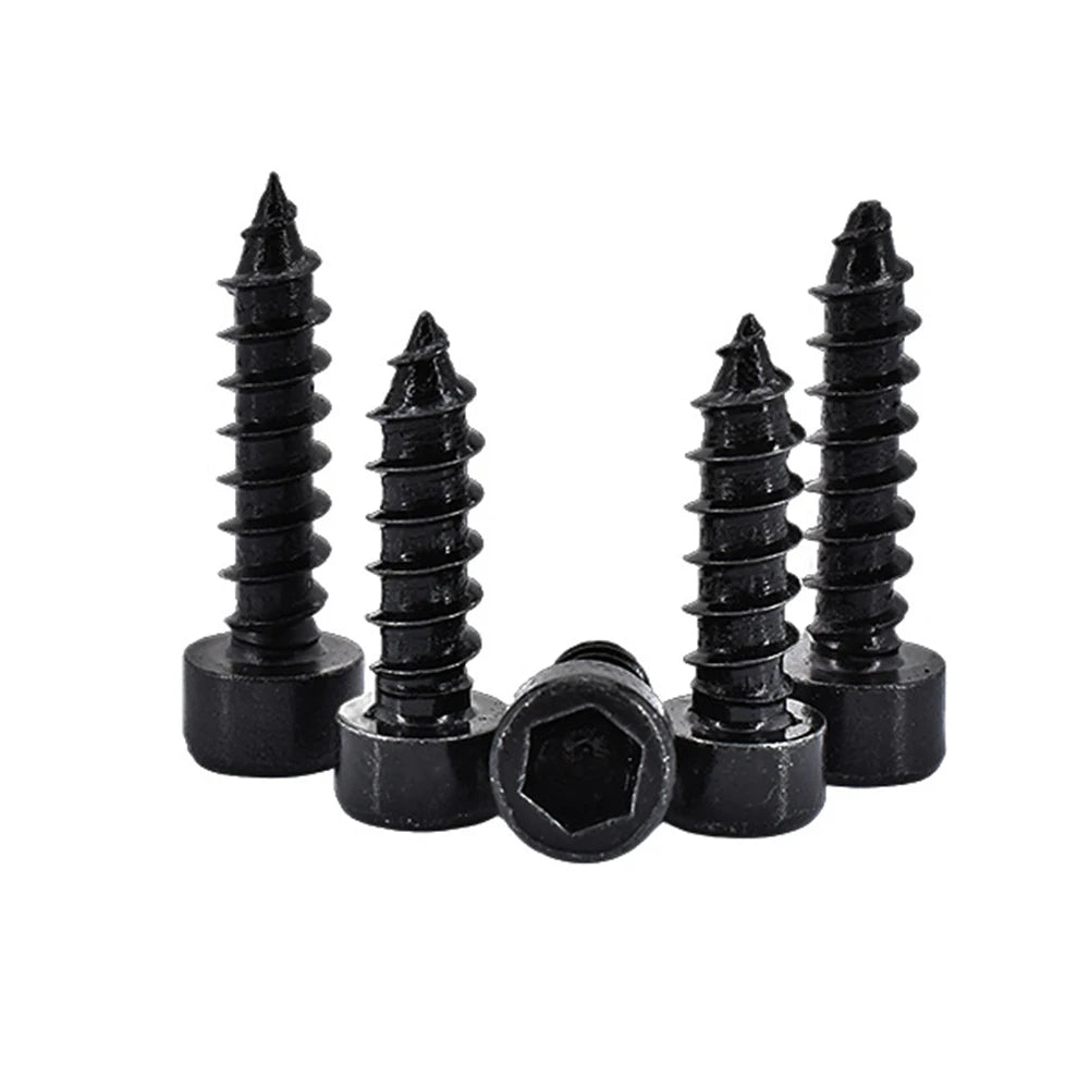 32pcs Cap Head Self Tapping Screw 35mm Hex Hexagon Cap Head Self Tapping Screw 8.8 Gradese Carbon Steel For Home Furniture