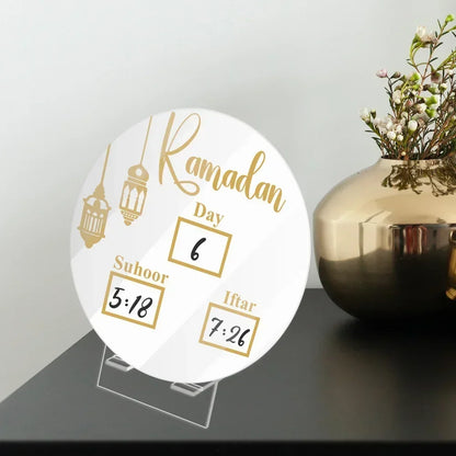 2026 Ramadan Countdown Calendar, Islamic Muslim Party Decor, Acrylic Eid Mubarak Ornament, Kareem Ramadan Decoration
