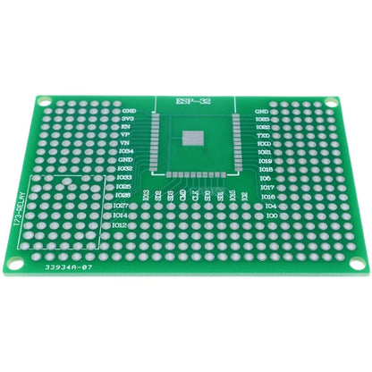 5×7cm Double-Sided Prototype PCB Board — ESP-12E/F, ESP32, Arduino Compatible