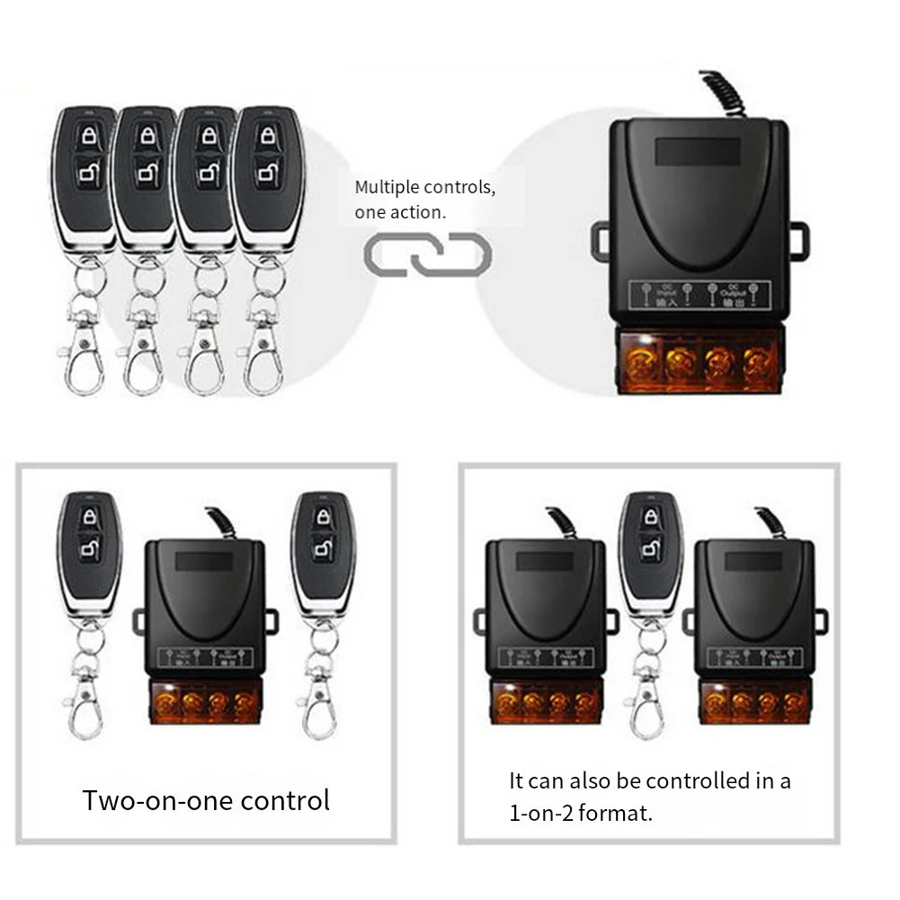 For Doors For Lamps General Remote Control AC 220V Switch Remote Control Applications Effortless Setup Enhanced Security System