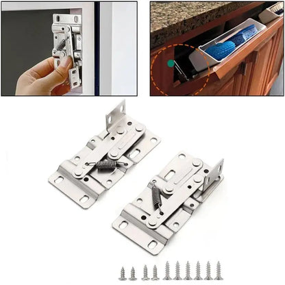 2pcs Self-Closing 45 Degree Pivot Hinge Kitchen Cabinet Tip-Out Trays Hinges For Sink Drawer Bathroom Organizers Shoe Cabinets