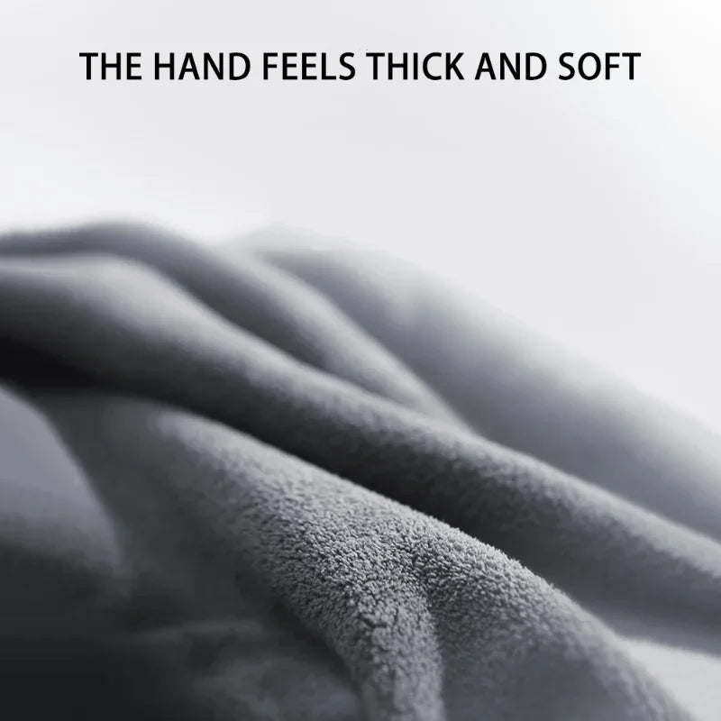 1/2PCS High-end Microfiber Car Wash Towel Soft Drying Cloth Car Body Towels Double Layer Plush Thicken Water Absorption Car Rag