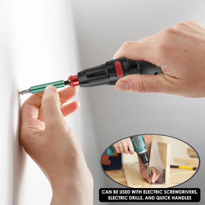 80/120mm Magnetic Hexagonal Handle Extension Connecting Rod 1/4 Telescopic Quick Release Electric Drill Screwdriver Bit Holder