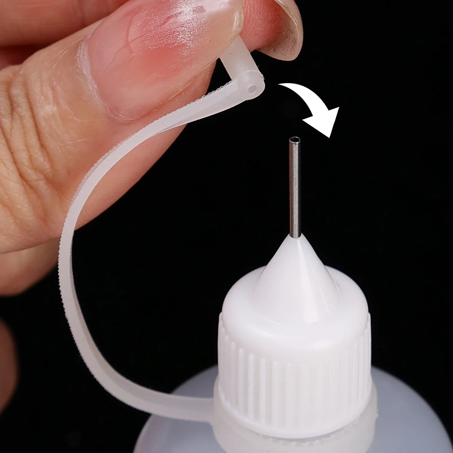 50/5pcs Plastic Squeezable Tip Bottle Refillable Applicator Bottles with Needle Tip Caps for Glue Pigment Oil Liquids Dispenser