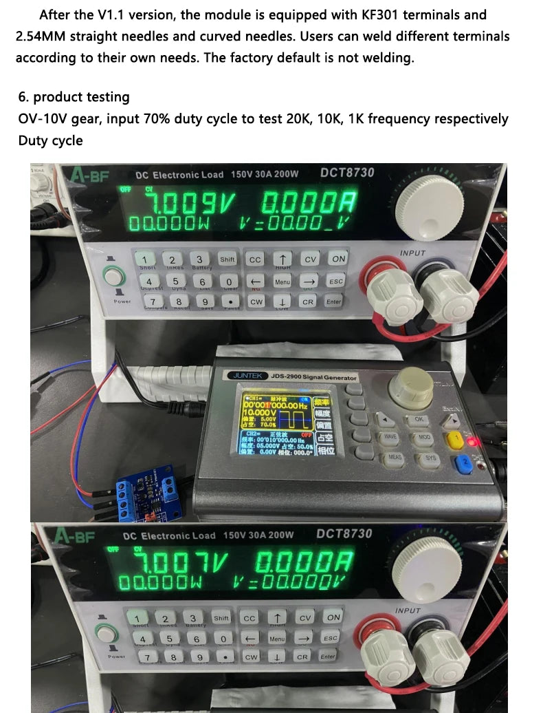 PWM to Voltage Converter Module 0–100% Duty Cycle to 0–5V/0–10V Output