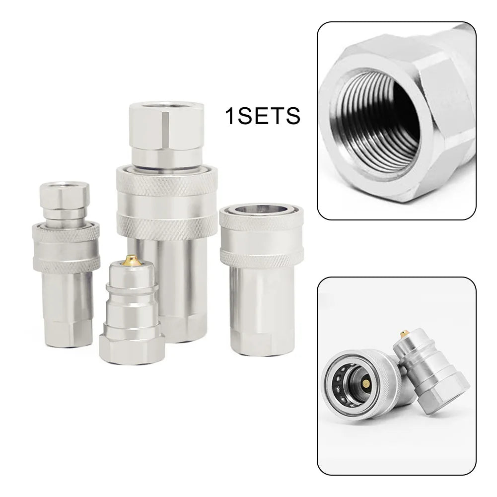 Quick Release Fitting ISO7241-A NPT ISO A Hydraulic Coupling Connector 1/4" 3/8" 1/2" 3/4" NPT1  Quick Change Interface