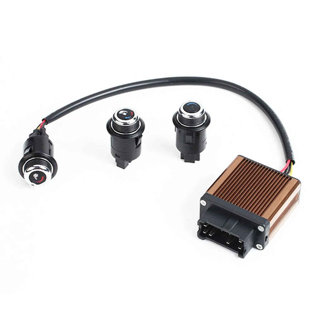 23MM Motors Warm Air Outlet Control Module Switch 12V Ventilation And Heating Switch Controller Kit For Car Seat Climate Control