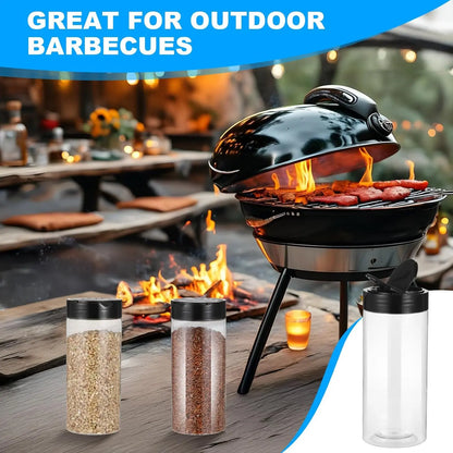 1/10Pcs Plastic Spice Jars with Shaker Lids Kitchen Empty Salt Pepper Condiment Powder Barbecue Seasoning Bottles Container