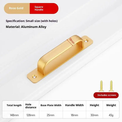 Drill-free Aluminum Handle for Sliding Door Window Drawer Bathroom Push-Pull
