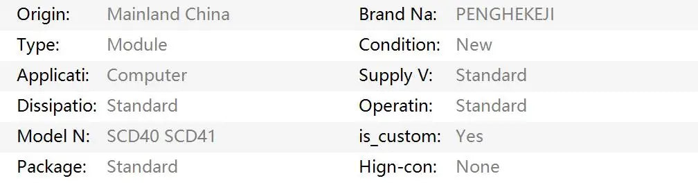 SCD40 / SCD41 CO2 Gas Sensor Module with Temperature & Humidity I2C Interface