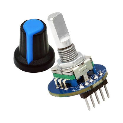 360 Degree Rotary Encoder Module with Knob for Arduino KY-040 EC11 RV09
