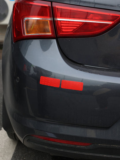 Car Bumper Reflective Safety Strip Stickers – Warning Reflector Tape for Auto Exterior & Interior (10pcs)