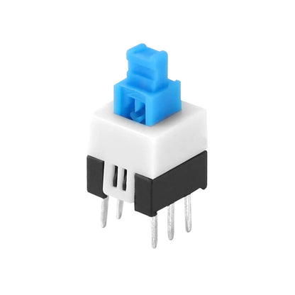 10Pcs/Lot 6 Pin DPDT Mini Push Button Flat Self-locking Switch G64 Multimeter Switch Micro Switch Kit Square 7x7x12mm