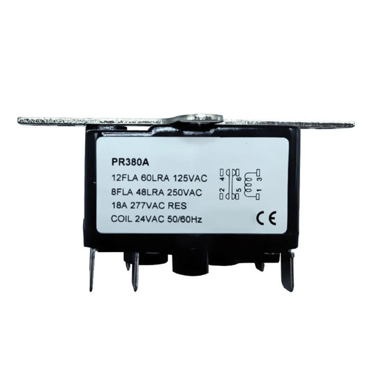Fan relay PR380 with copper alloy materials and pin type termination for refrigeration and freezing device compatibility