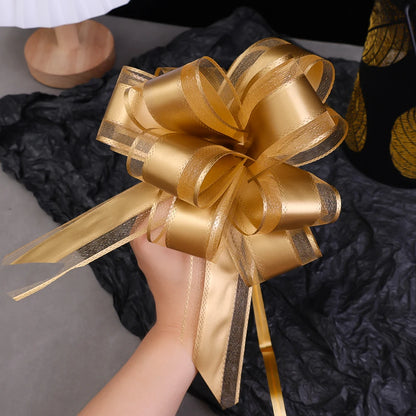 10/1PCS Pull Bows Gift Knot Ribbon Christmas Ornament Gift Box Wrapping Bows Ribbon Pull Bows Birthday Party Wedding Decoration