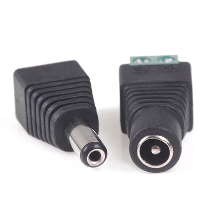 10pcs/5 Pairs 2.1x5.5mm DC Power Plug Jack Adapter Connector – Male and Female DC Power Adapter for CCTV, LED & Electronics