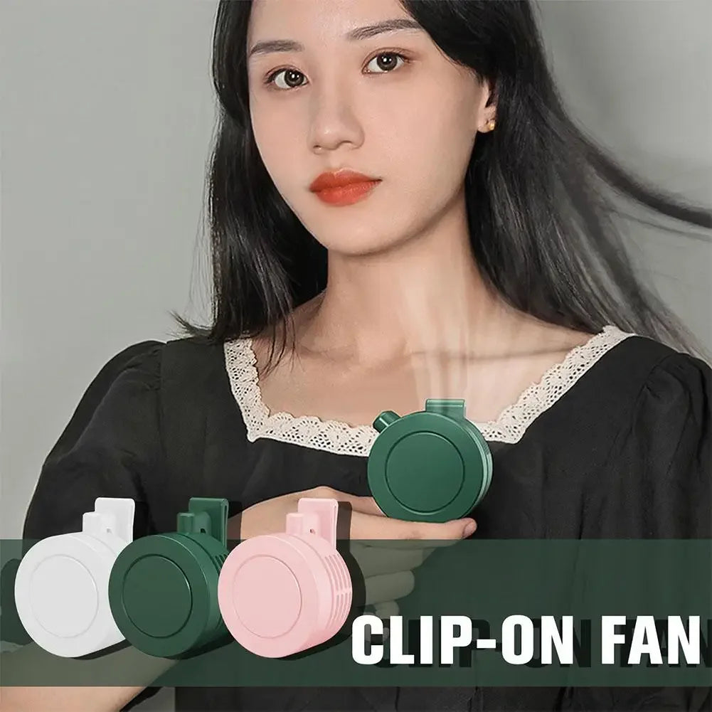 Clip-on Mini Waist Fan 3-Speed USB-C Rechargeable Portable Fan