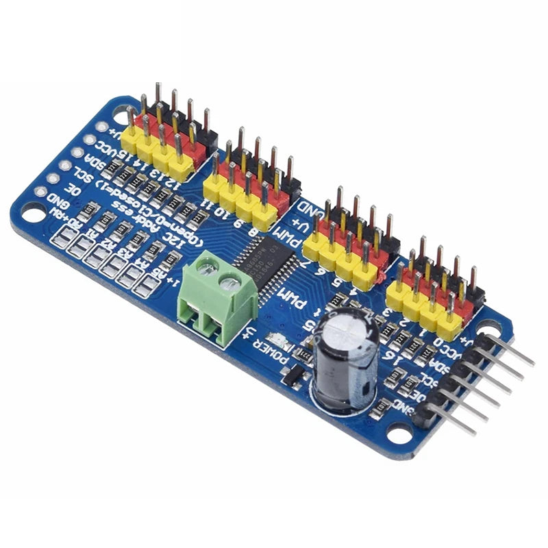 16-Channel 12-Bit PWM Servo Driver Module PCA9685 with I2C Interface for Arduino and Raspberry Pi