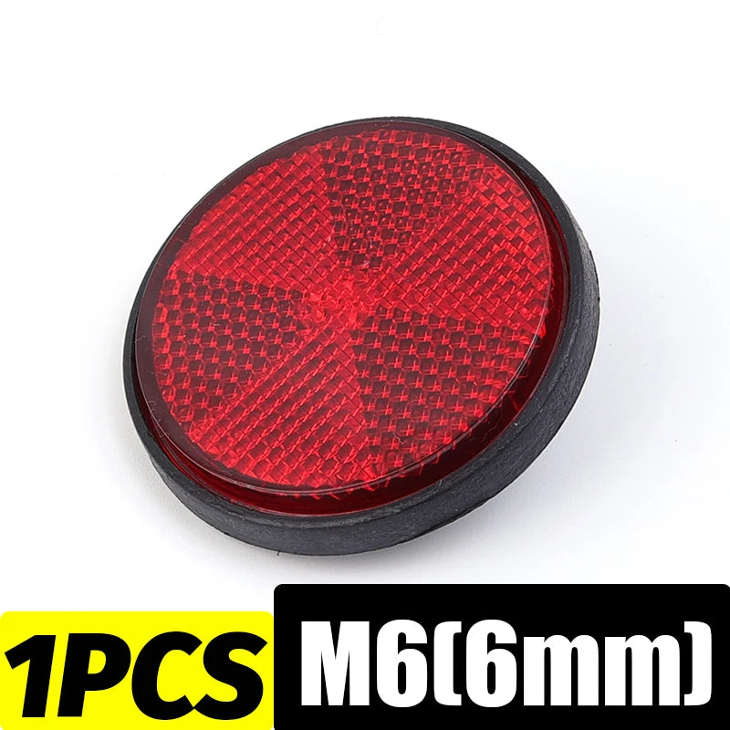 Round Motorcycle Reflector M6 Mount Night Warning Reflector