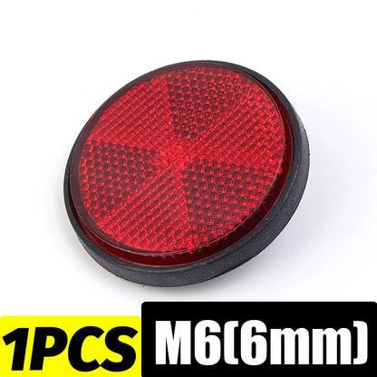 Round Motorcycle Reflector M6 Mount Night Warning Reflector