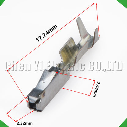 50pcs 0.64mm Wire Crimp Pins Male Female for Automotive Connector