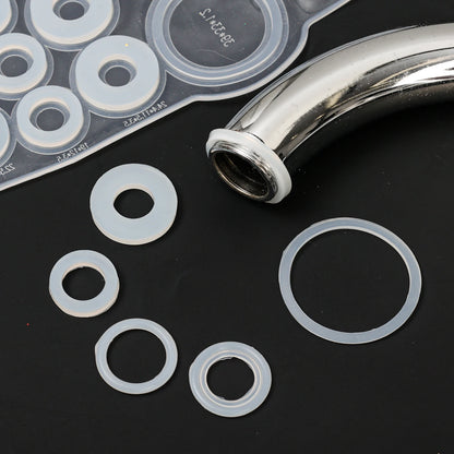 Silicone Flat Washers — Universal Leak-Proof Circular Seal Gaskets Hose Sealing Repair Kit 22/164pcs
