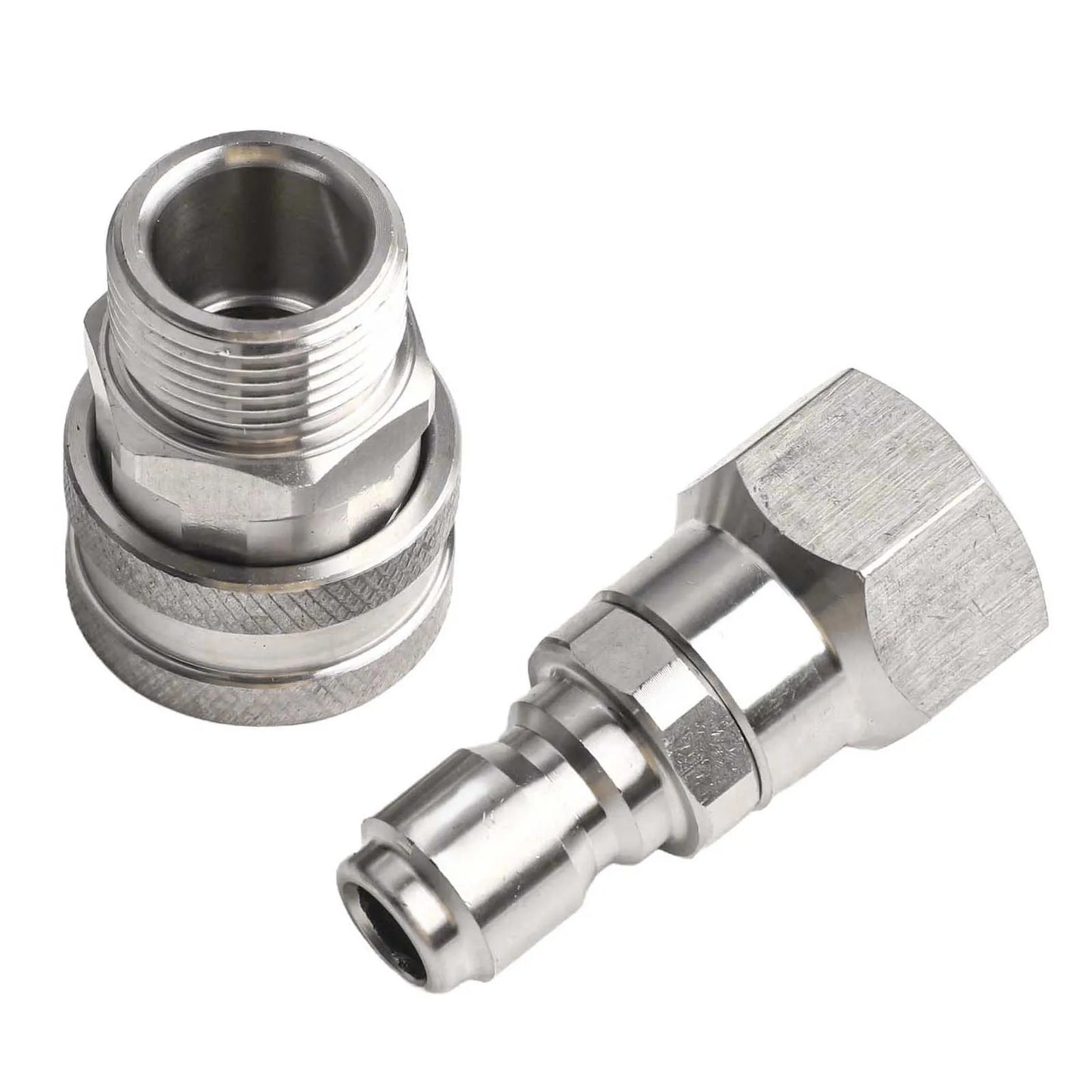 Pressure Washer Adapter Kit — 360° Rotation Male &amp; Female Quick Connector Set, Rust-Resistant Fittings