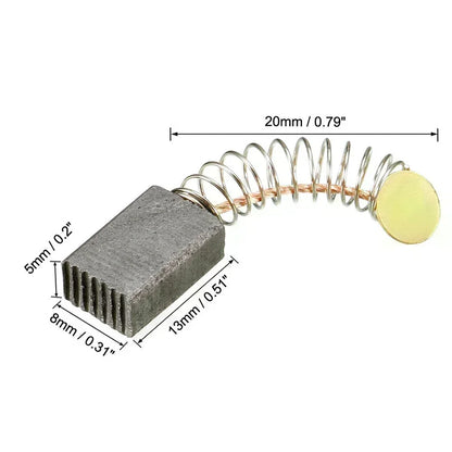 2pcs Carbon Brushes Kit For Electric Motors 13mm X 8 X 5mm Replacement Part 20mm Spring Length Electric Carbon Brushes