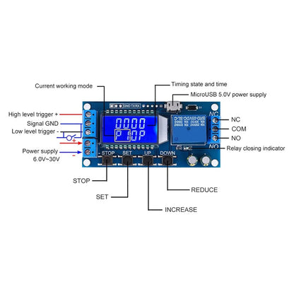 1pcs Timer Relay Industrial Timer Relay 5V/12V/24V Timer Module Switch With LCD Display Relay Module Electronic Components