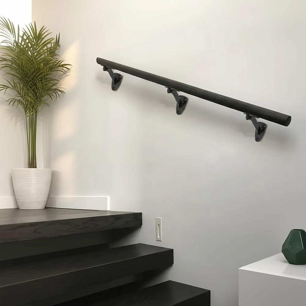 6-Pack Aluminum Alloy Wall Brackets For Staircase Handrails Rust-Resistant Heavy-Duty Support Brackets For Indoor Outdoor Use