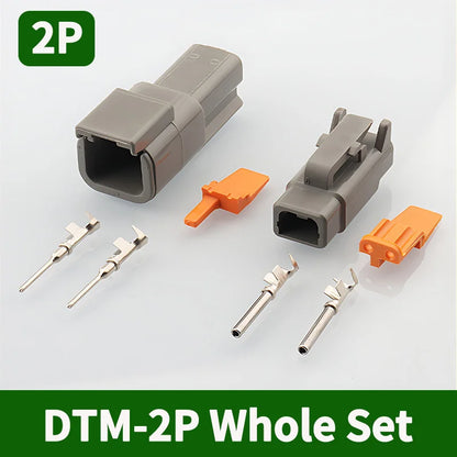 2-12 Pin Way Deutsch DTM Series Connector Male Female Docking Harness Plug 2P 3P 4P 6P 8P 12P DTM04-2P DTM06-2S