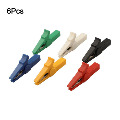 Electrical Jumpers Crocodile Clips Six Different Colors Strong Grip And Conductivity 14mm Maximum Opening 4mm Wiring Hole