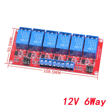 5V 12V 24V Multi-Channel Relay Module Board with Optocoupler for Arduino High/Low Level Trigger