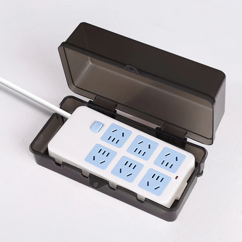 New 6 Outlets Plastic Cable Management Box Electrical Boxes Rain-Proof Weather Proof Plug Box Lead Cover For Protect Outlet Plug