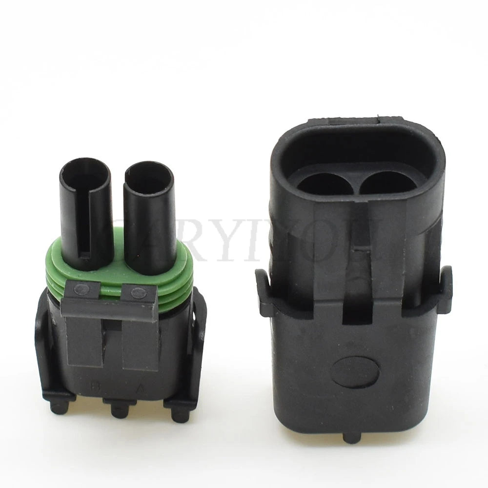 2 Pin 2.5mm Waterproof Motorcycle Electrical Connector Male Female Injector Socket Compatible with 12010973 12015792